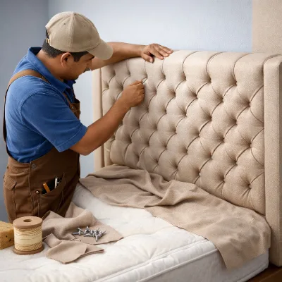 Bed upholstery and headboard repair in Sheikh Sarai